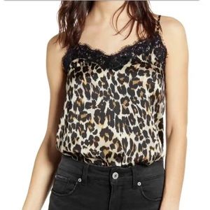 BP Leopard and Lace Cami Top Sz Small